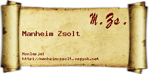 Manheim Zsolt névjegykártya